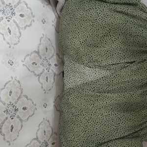 Green dress with black dots 2xl shein